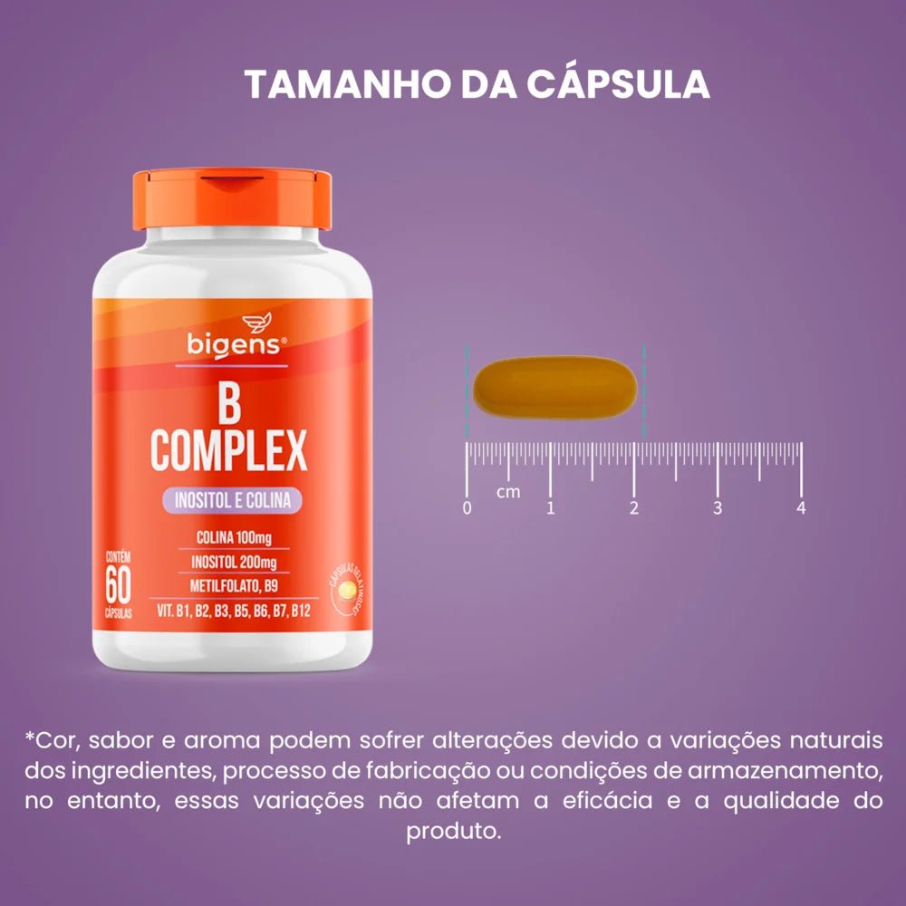 B Complex Inositol Colina | 60 Cápsulas - Bigens