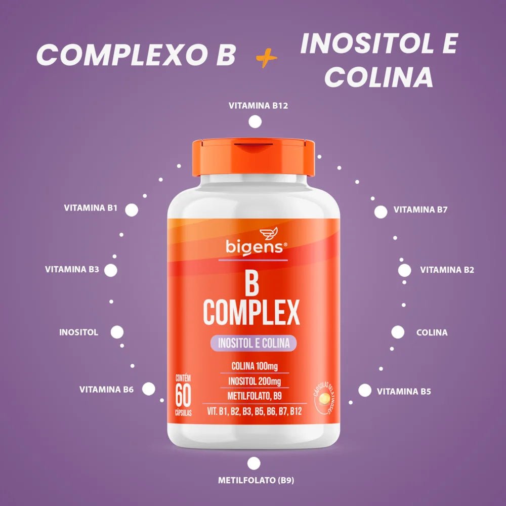 B Complex Inositol Colina | 60 Cápsulas - Bigens