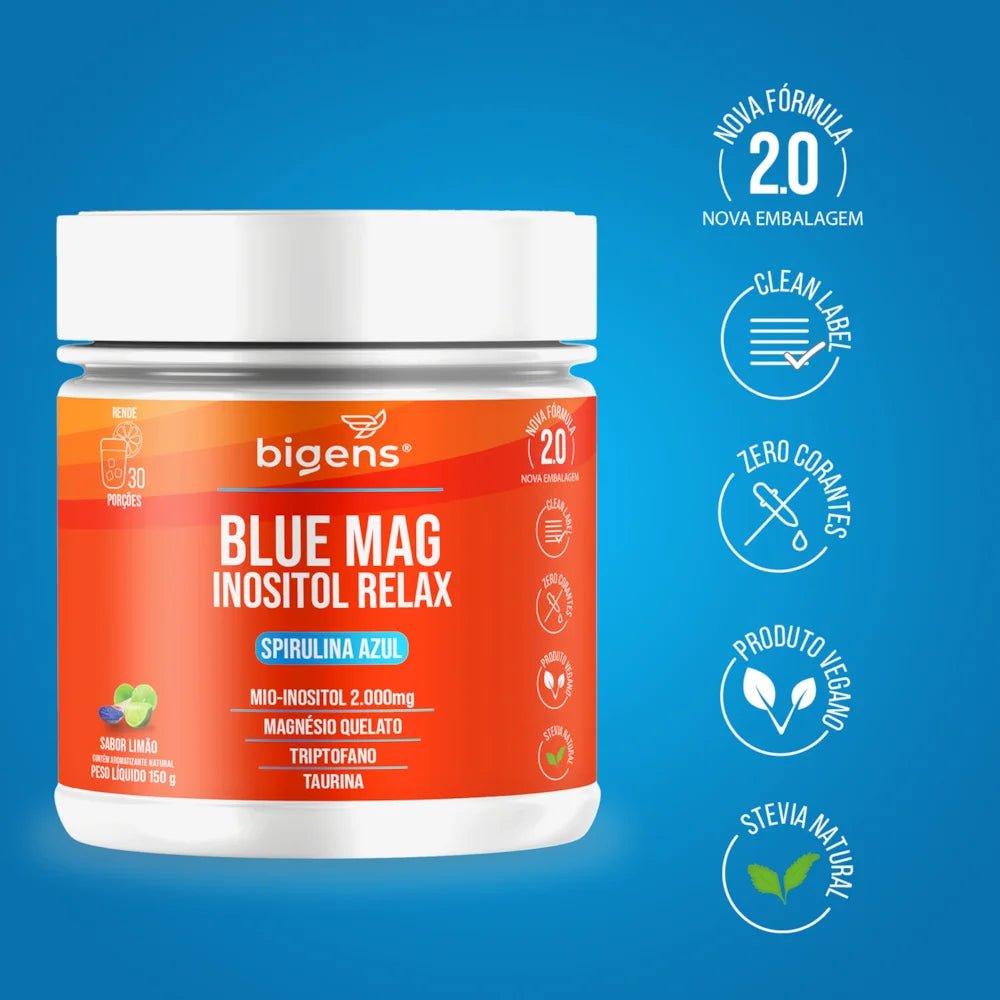 Blue Mag Inositol Relax | Triptofano + Taurina 150g - Bigens