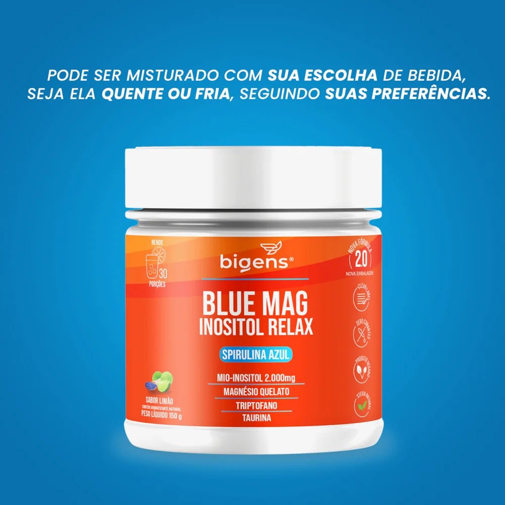 Blue Mag Inositol Relax | Triptofano + Taurina 150g - Bigens