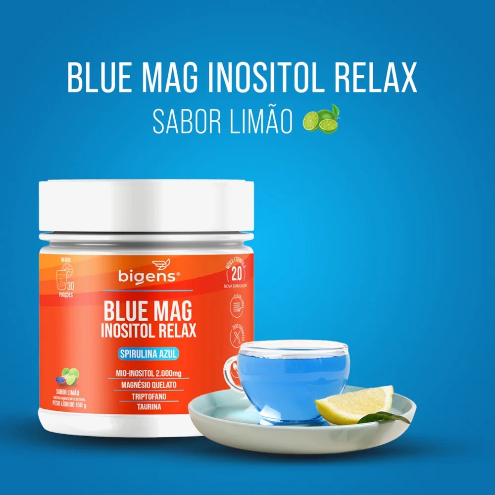 Blue Mag Inositol Relax | Triptofano + Taurina 150g - Bigens