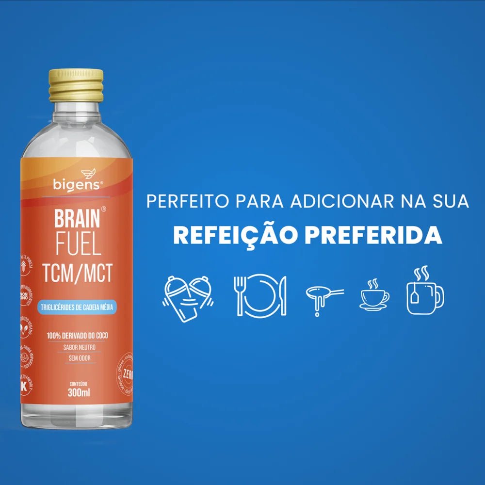 Brain Fuel TCM 100% Óleo de Coco 300ml - Bigens