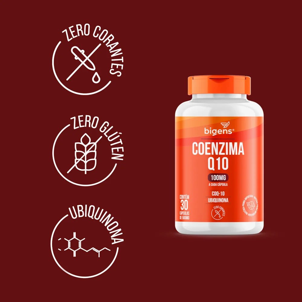 Coenzima Q10 100mg | 100mg por Cápsula 30 Cápsulas - Bigens