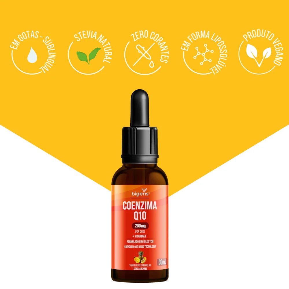 Coenzima Q10 Frutas Amarelas | 200mg por Dose 30ml - Bigens