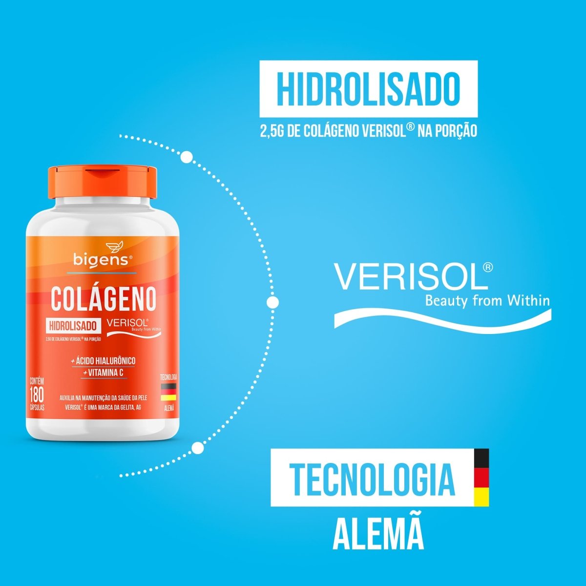 Colágeno Verisol ® | Hidrolisado 180 Cápsulas - Bigens