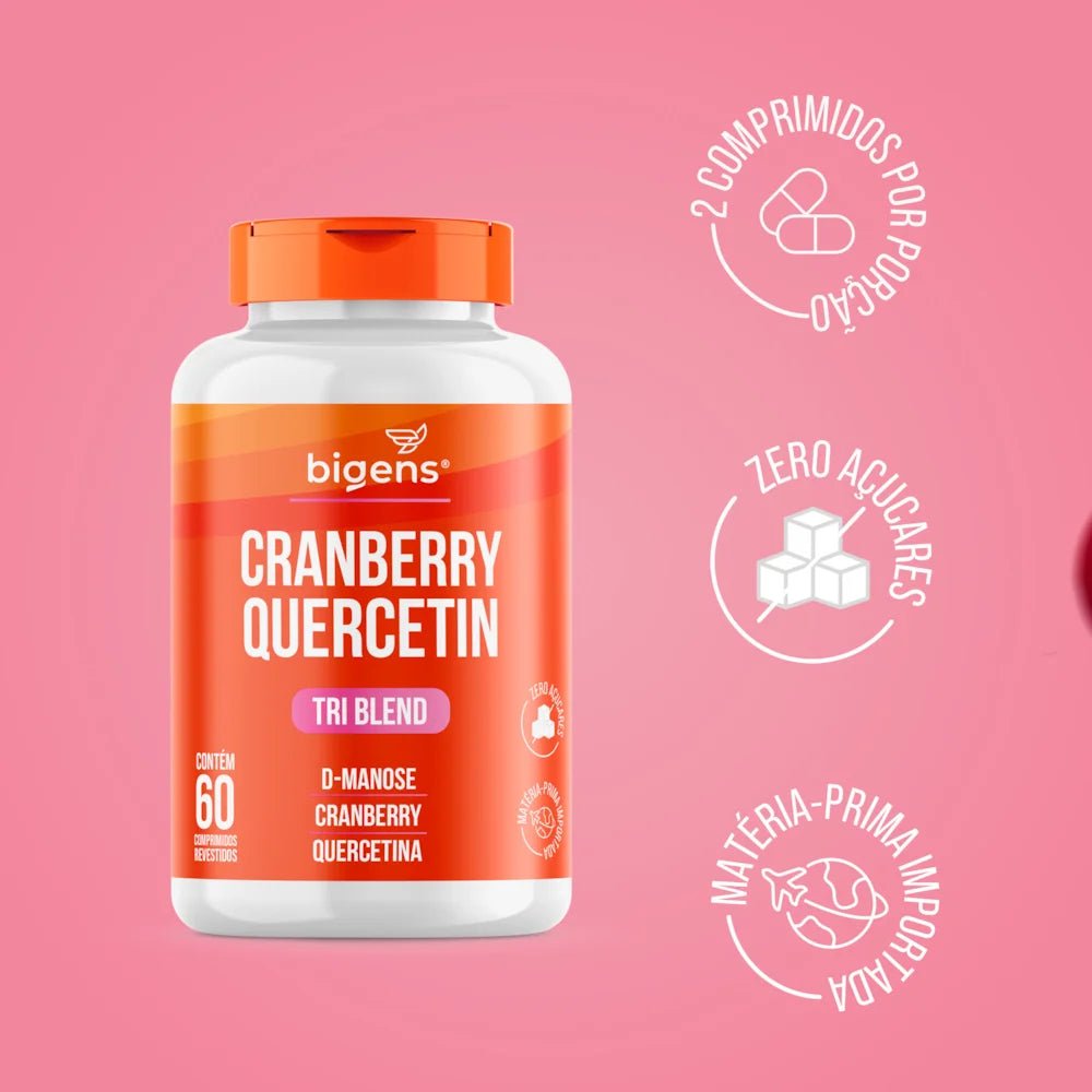 Cranberry Quercetin | D - Manose + Cranberry + Quercetina 60 Comprimidos - Bigens