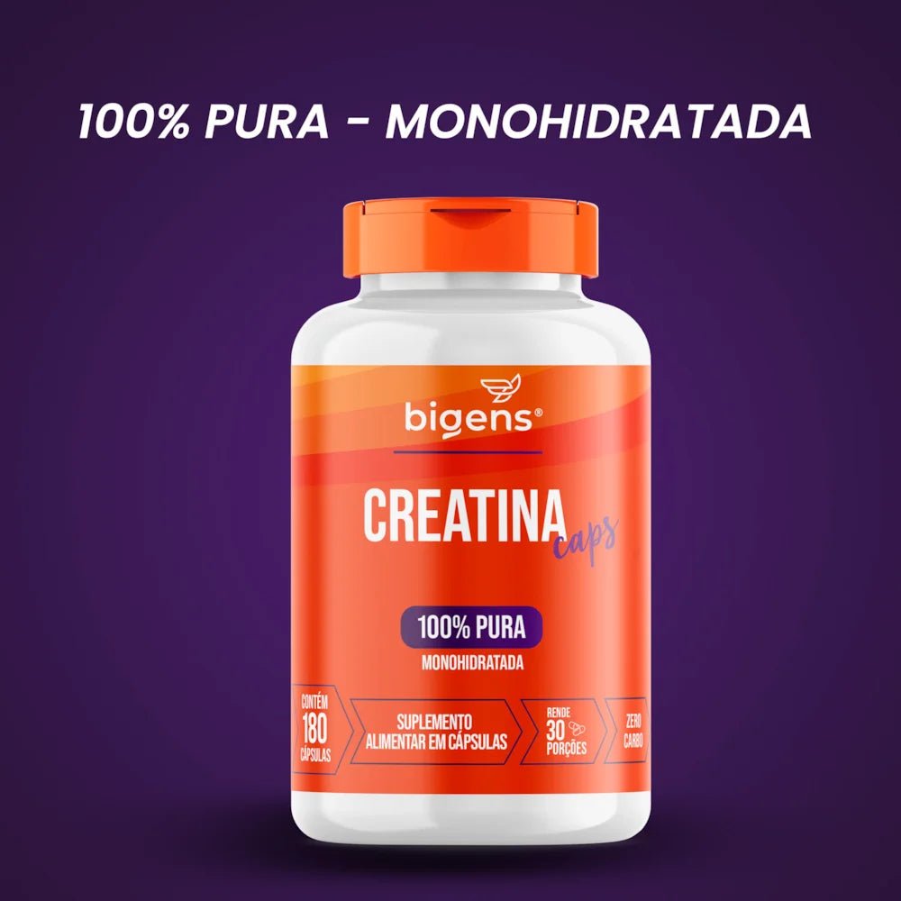 Creatina Caps | Monohidratada 180 Cápsulas - Bigens