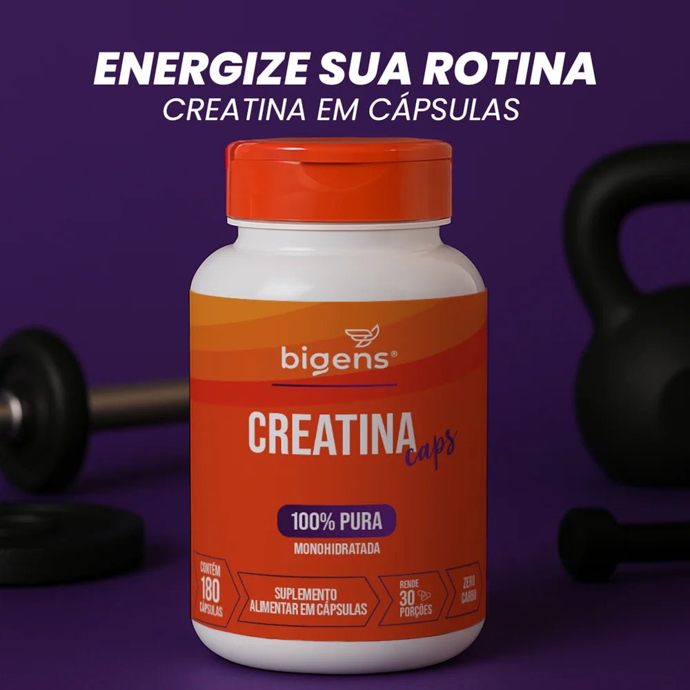 Creatina Caps | Monohidratada 180 Cápsulas - Bigens