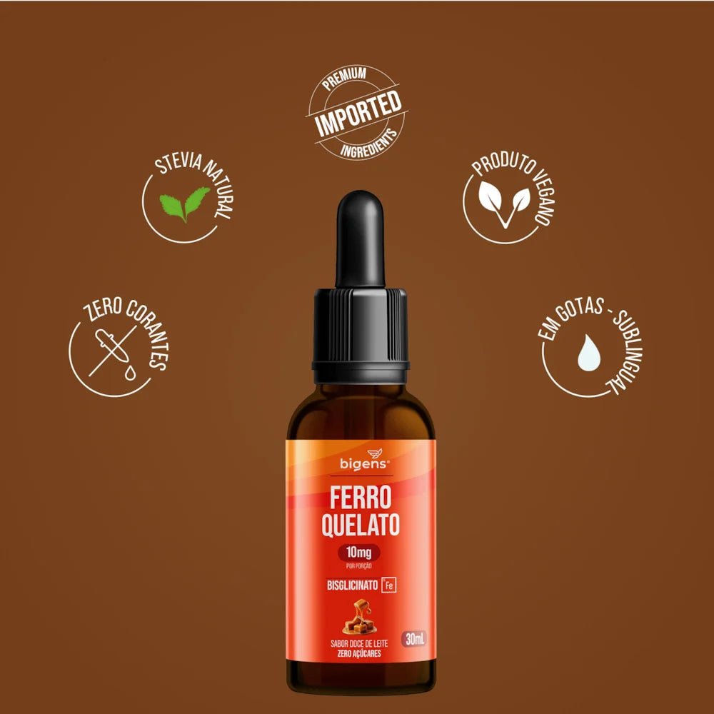 Ferro Quelato Gotas | Bisglicinato 30ml - Bigens