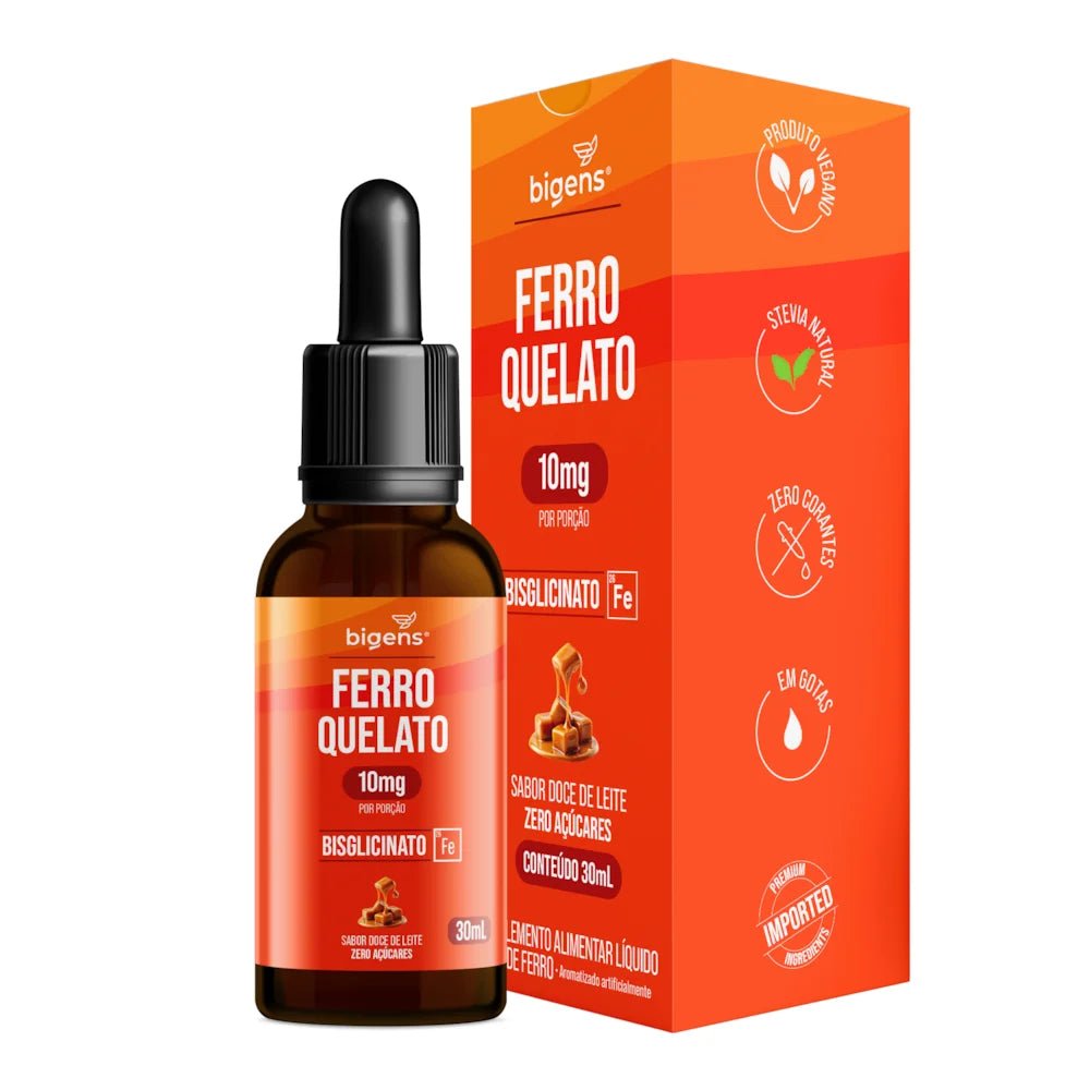 Ferro Quelato Gotas | Bisglicinato 30ml - Bigens