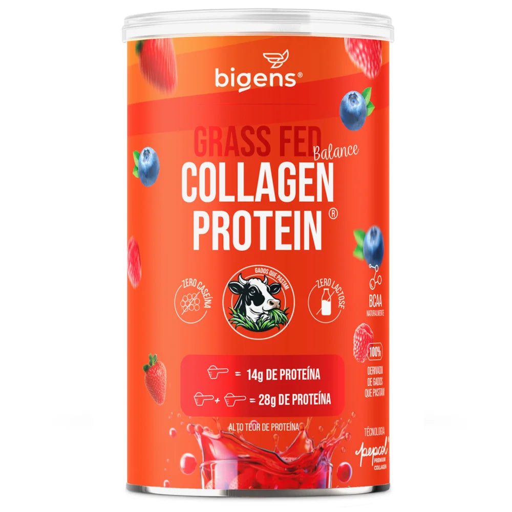 Grass Fed Balance Collagen Protein Frutas Vermelhas | Alto Teor de Proteína 560g - Bigens