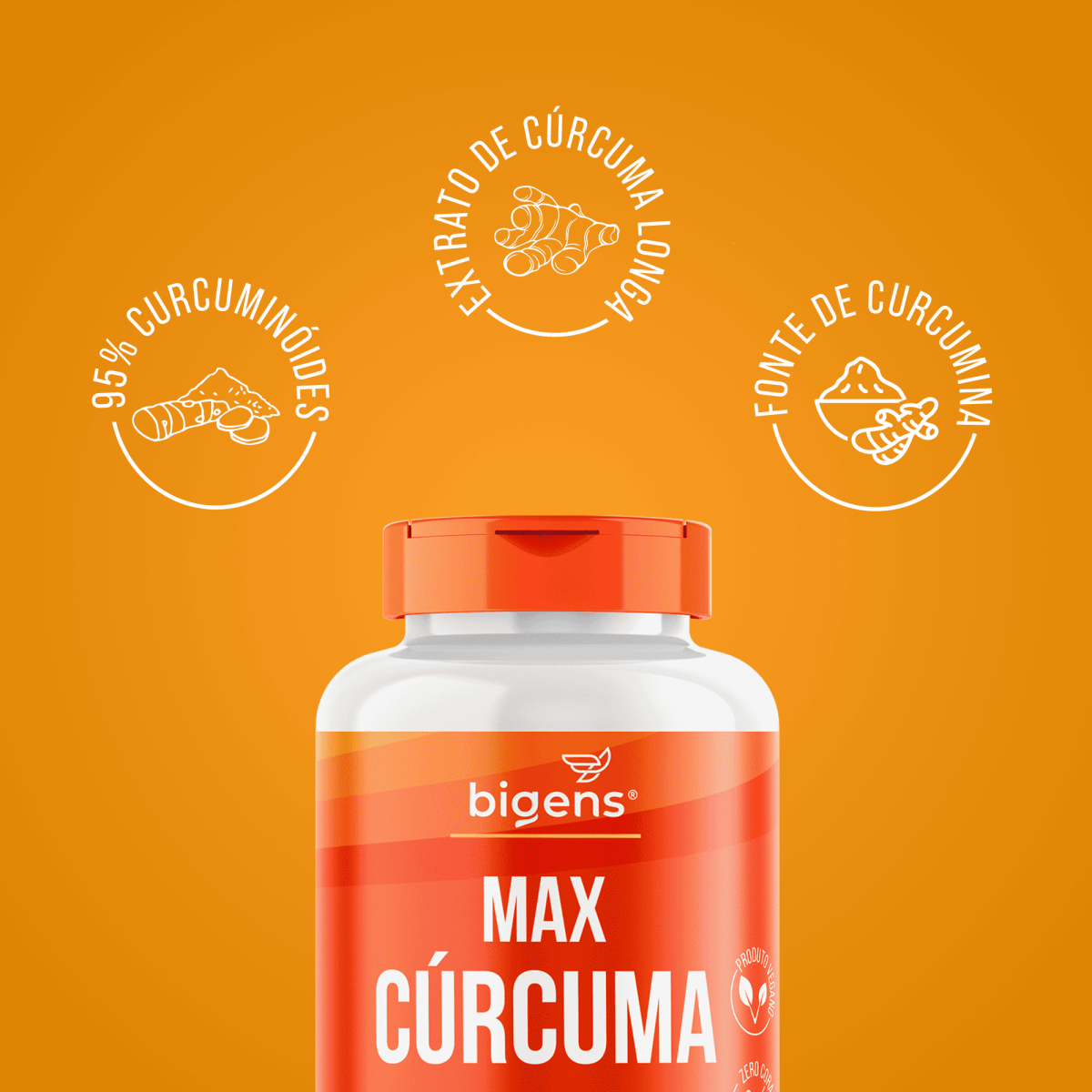 Max Cúrcuma | 130mg de Cúrcumina 60 Cápsulas - Bigens