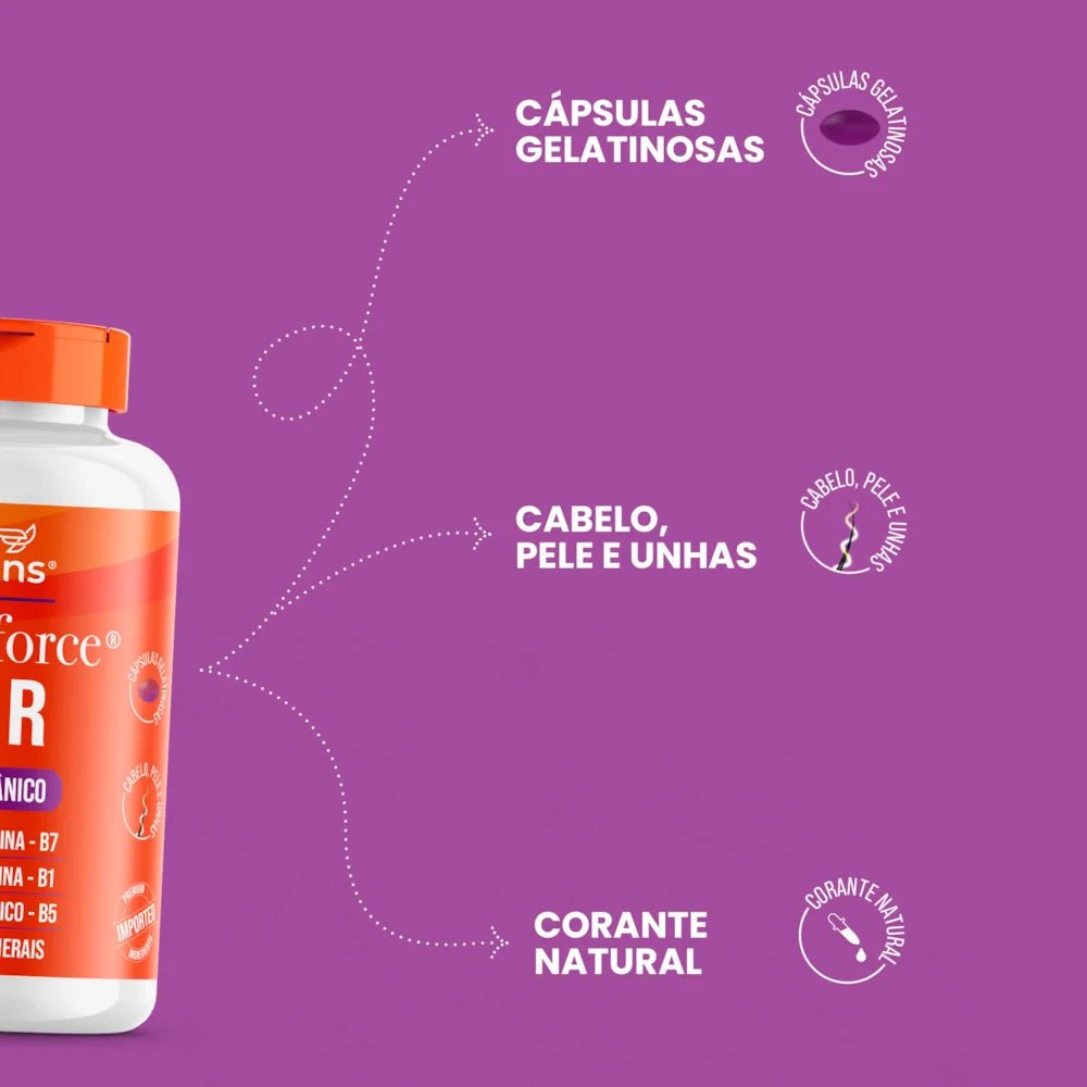 Max Inforce Hair | Silício Orgânico 30 Cápsulas - Bigens