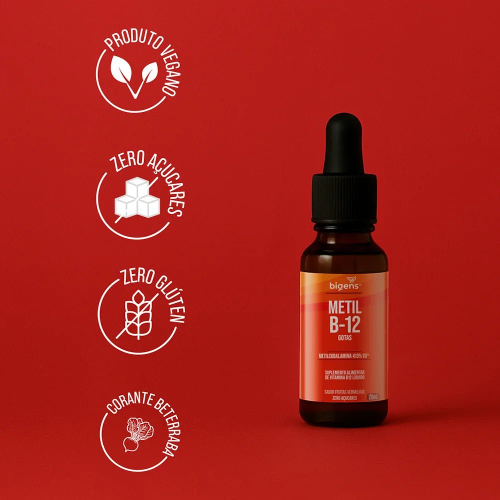 Metil B12 em gotas | Metilcobalamina 20ml - Bigens