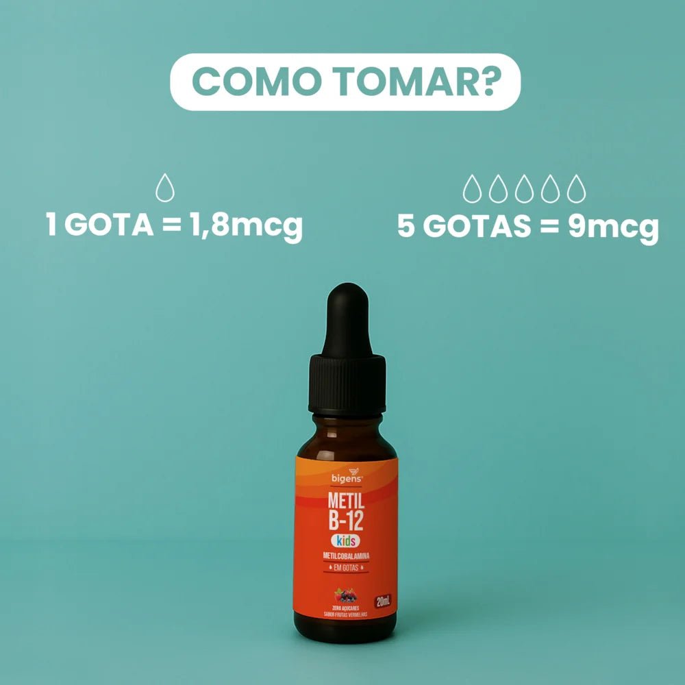 Metil B12 Kids | Sabor Frutas Vermelhas 20ml - Bigens