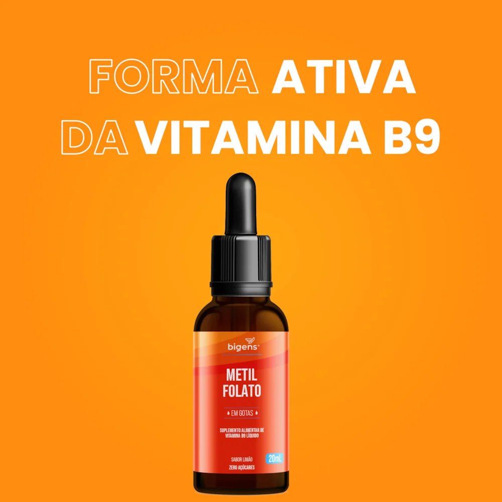 Metilfolato em Gotas | Sabor Limão 20ml - Bigens