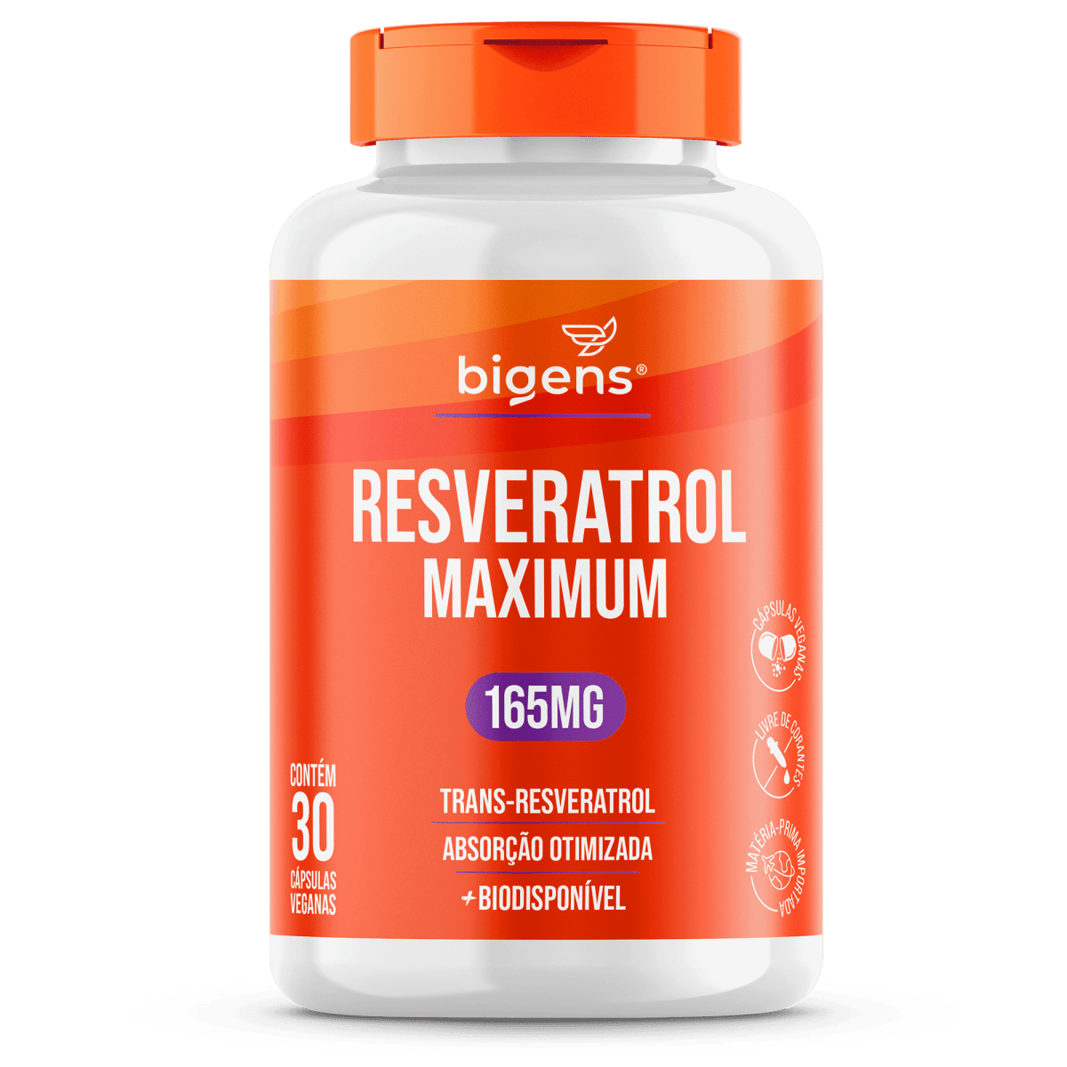 Resveratrol | 165mg Trans - Resveratrol 30 Cápsulas - Bigens
