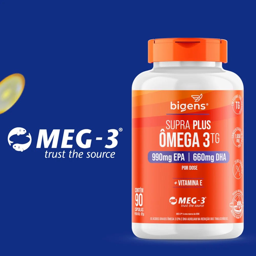 Supra Plus Ômega 3 TG | EPA 990MG DHA 660MG 90 Cápsulas - Bigens