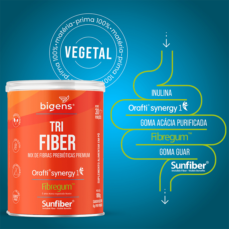 Tri Fiber | Mix de Fibras Prebióticas Premium 180g - Bigens