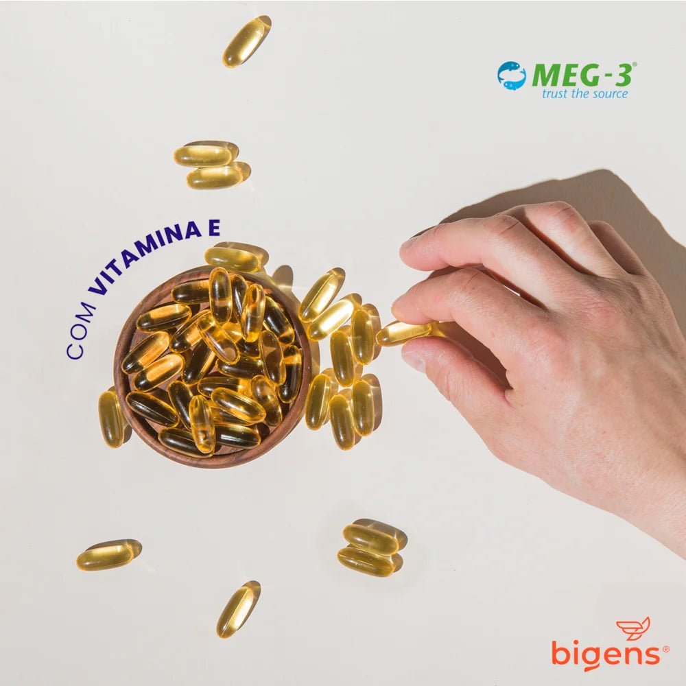 Ultra Ômega 3 | EPA 400mg DHA 1000mg + Vitamina E 120 Cápsulas - Bigens