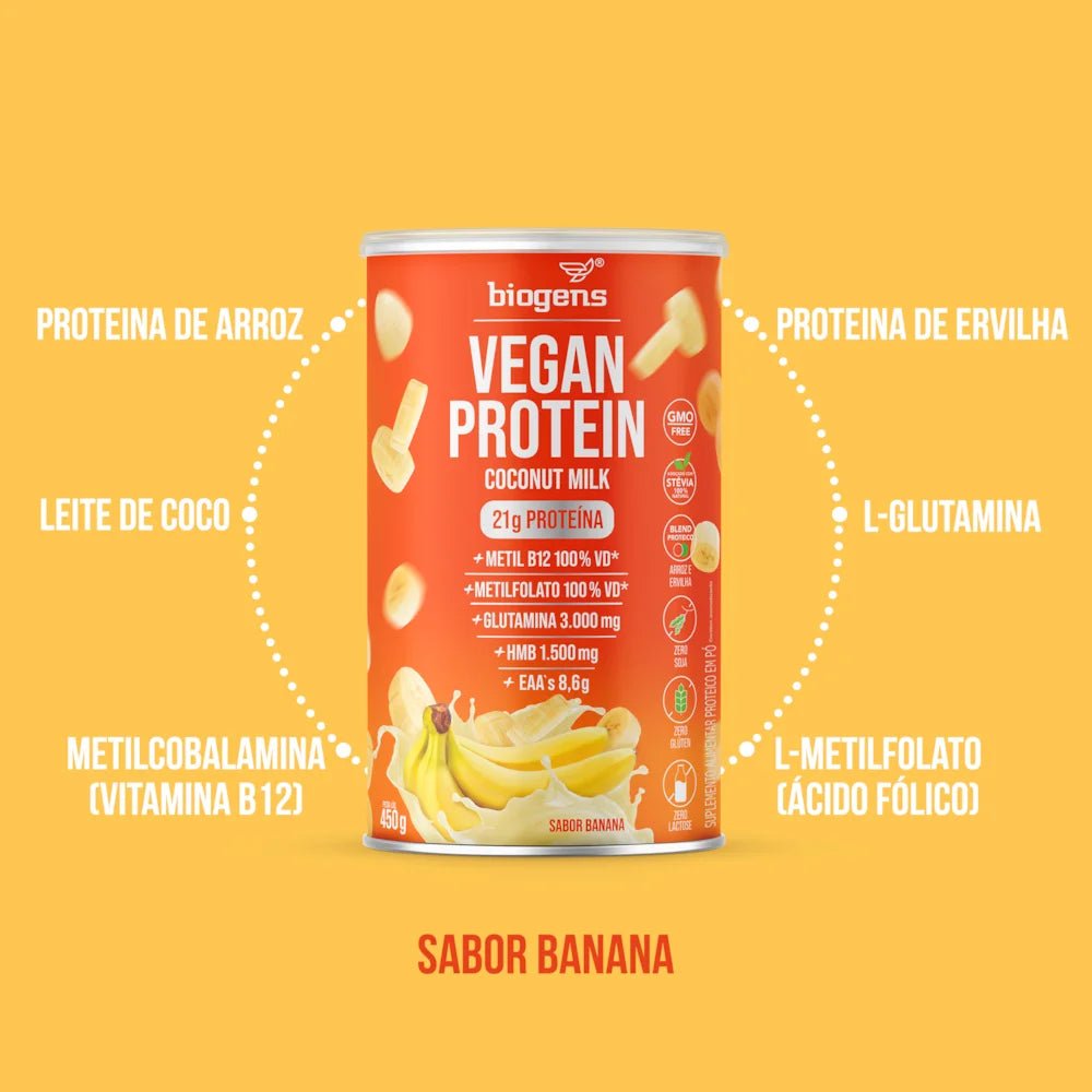 Vegan Protein Banana | 21g de Proteína 450g - Bigens