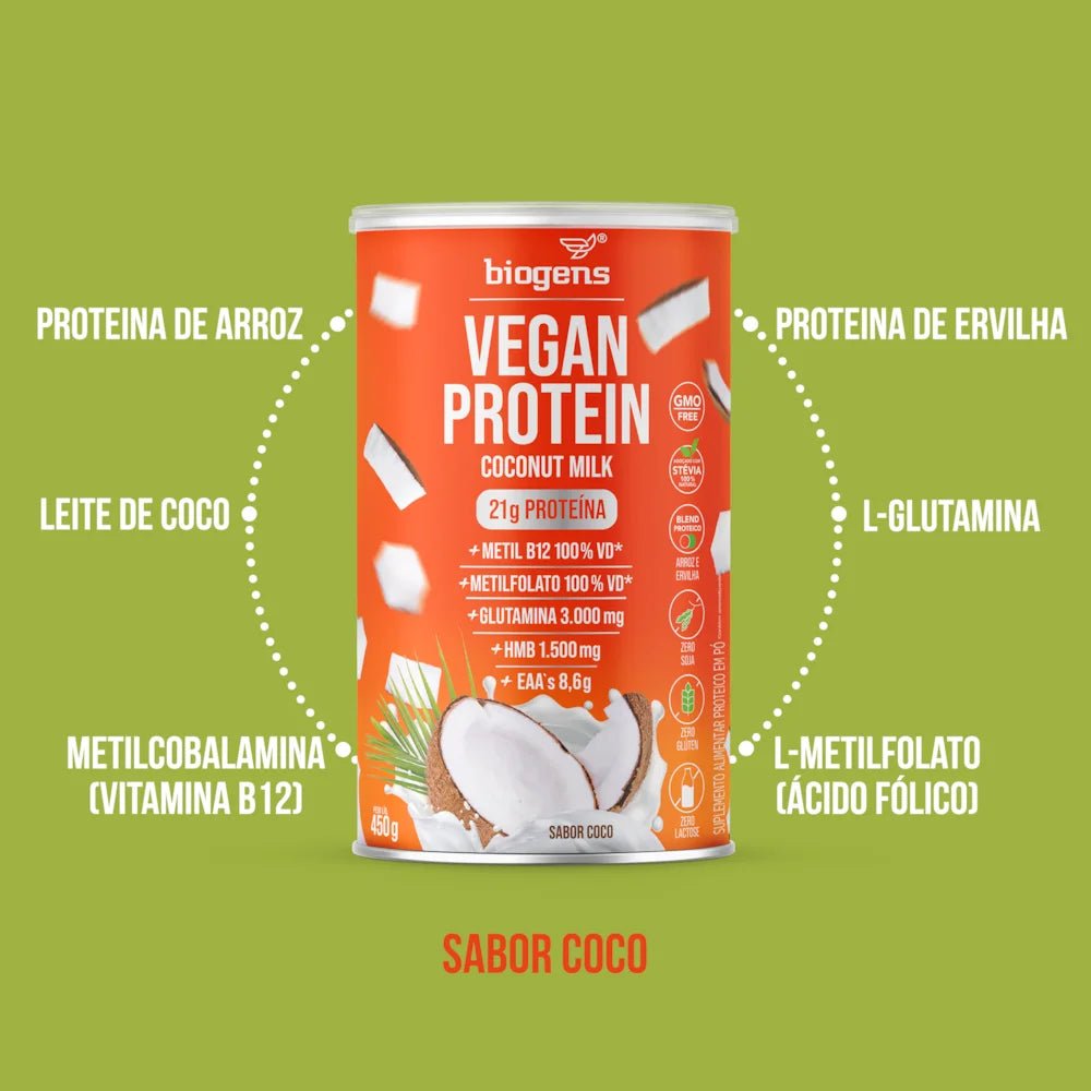 Vegan Protein Coco | 21g de Proteína 450g - Bigens