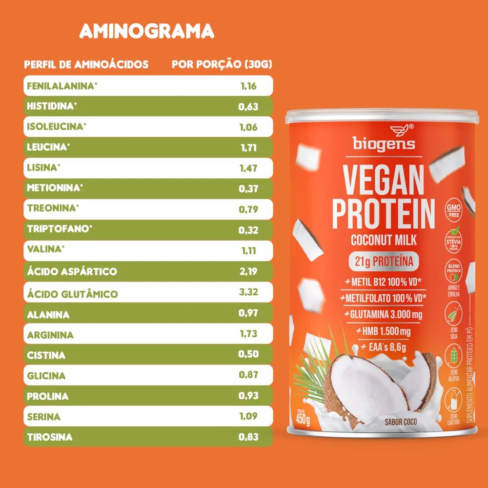 Vegan Protein Coco | 21g de Proteína 450g - Bigens