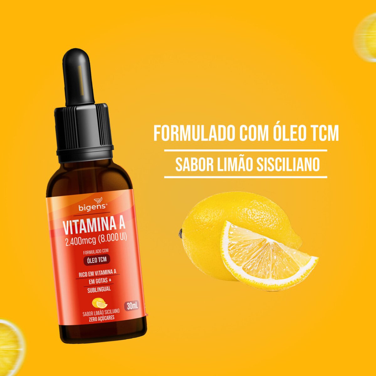 Vitamina A Líquido | Oléo TCM 30ml - Bigens