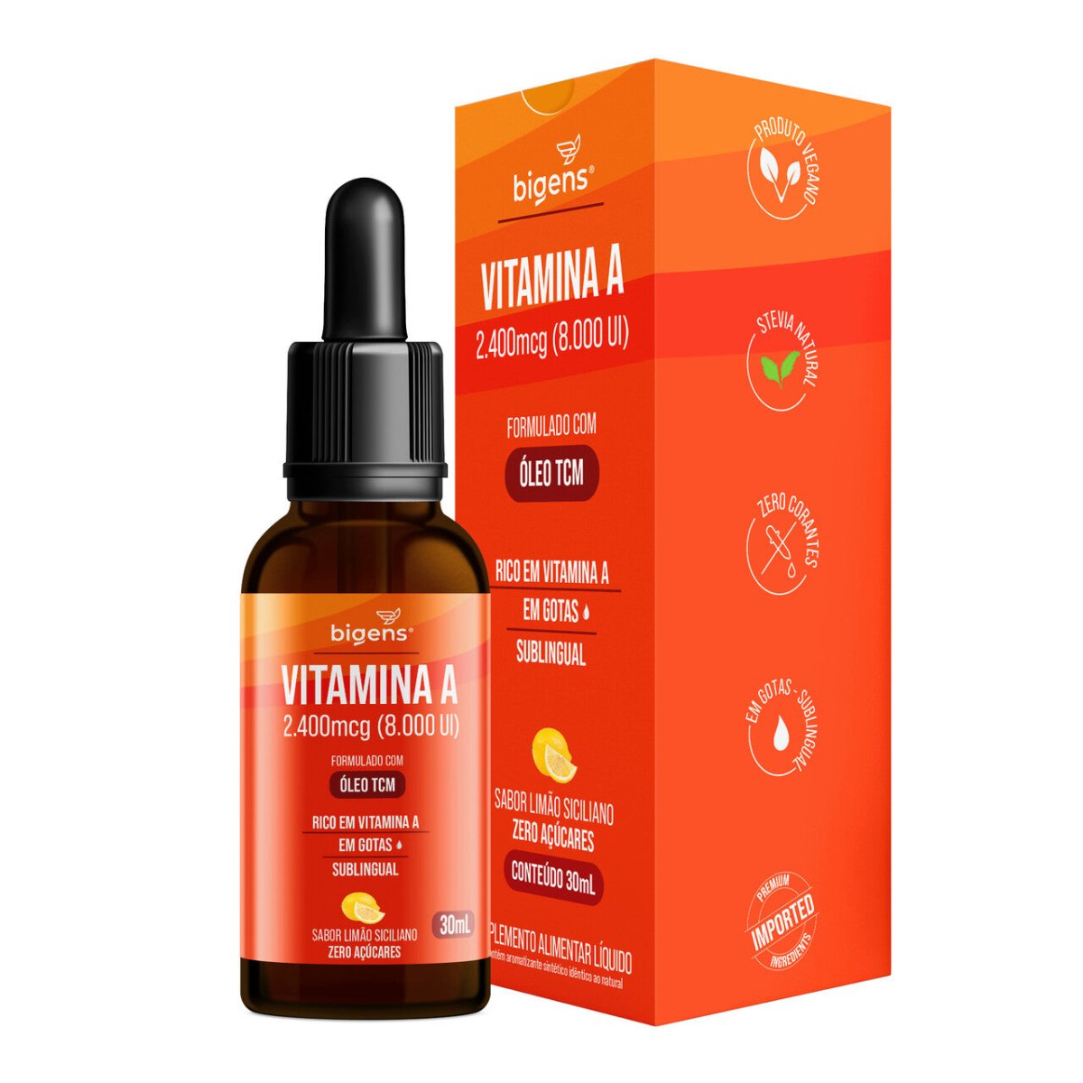 Vitamina A Líquido | Oléo TCM 30ml - Bigens