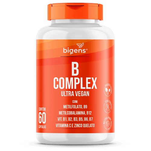 B complex | B9 + B12 + B1 + B2 + B3 + B5 + B6 e B7 60 Cápsulas - Bigens