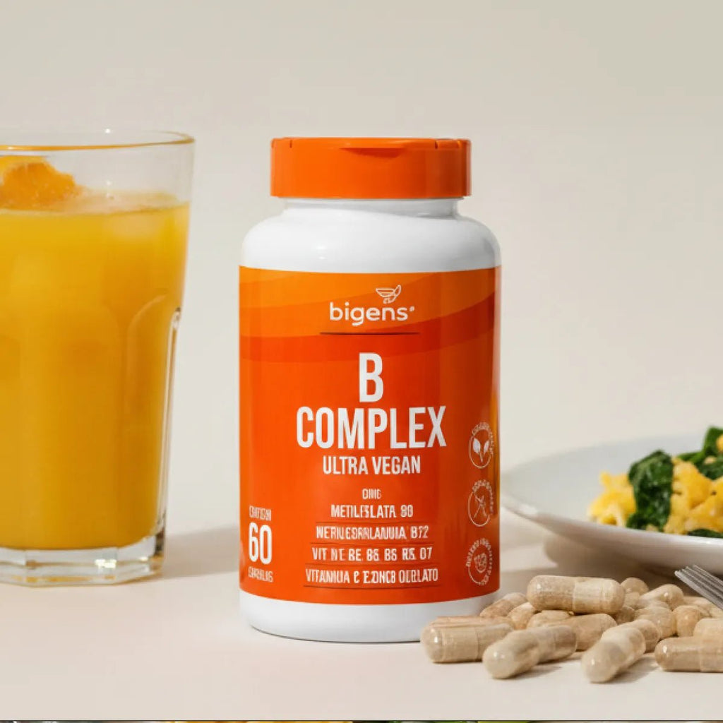 B complex | Complexo B com B9 + B12 + B1 + B2 + B3 + B5 + B6 e B7 60 Cápsulas - Complexo B - Bigens