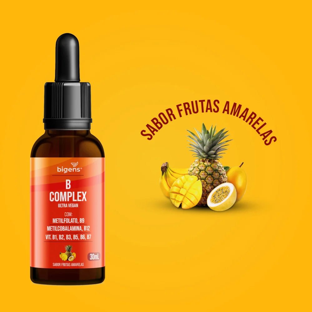 B Complex Gotas | B9, B12, B1, B2, B3, B5, B6 e B7 30ml - Bigens