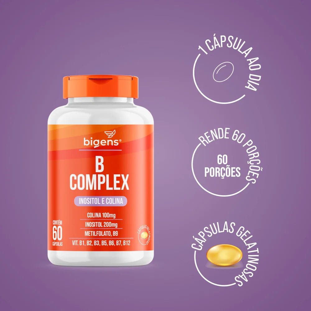 B Complex Inositol Colina | 60 Cápsulas - Bigens