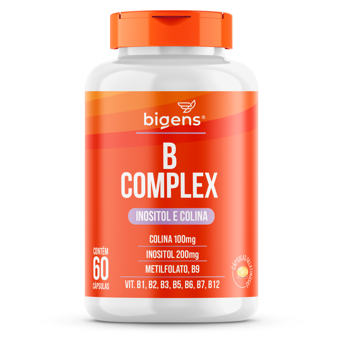 B Complex Inositol e Colina | 60 Cápsulas - Bigens