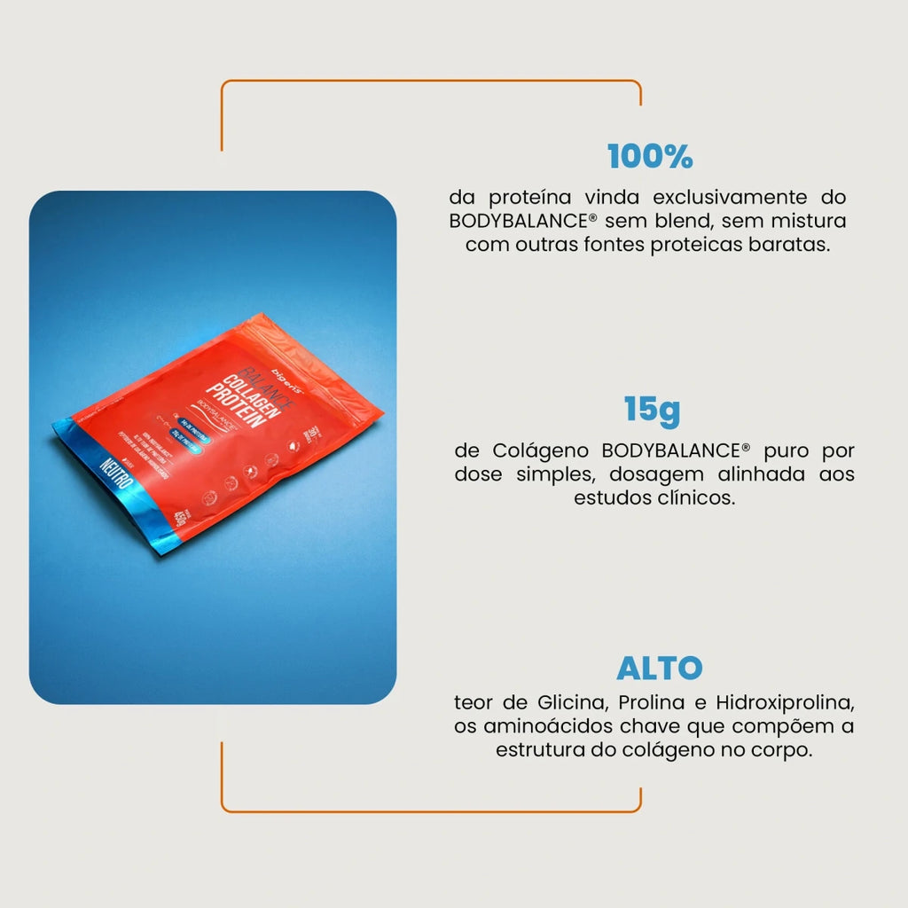 Balance Collagen Protein Neutro | BodyBalance® Peptídeos de Colágeno Hidrolisado 450g