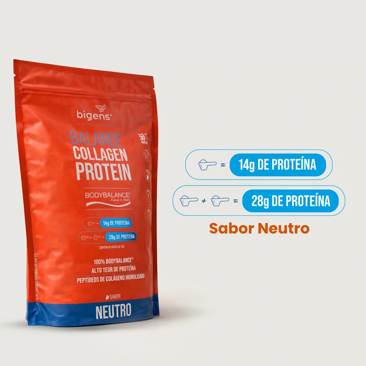 Balance Collagen Protein Neutro | BodyBalance® Peptídeos de Colágeno Hidrolisado 450g