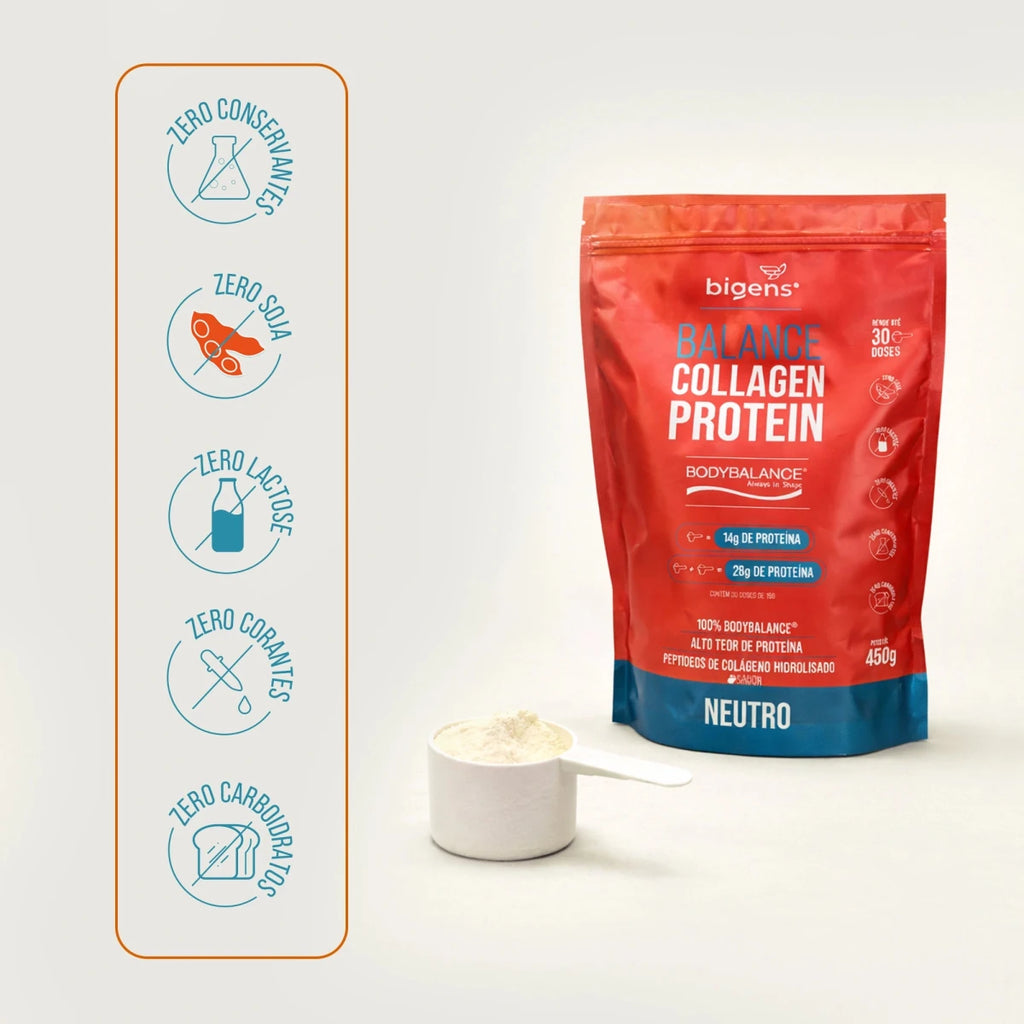 Balance Collagen Protein Neutro | BodyBalance® Peptídeos de Colágeno Hidrolisado 450g
