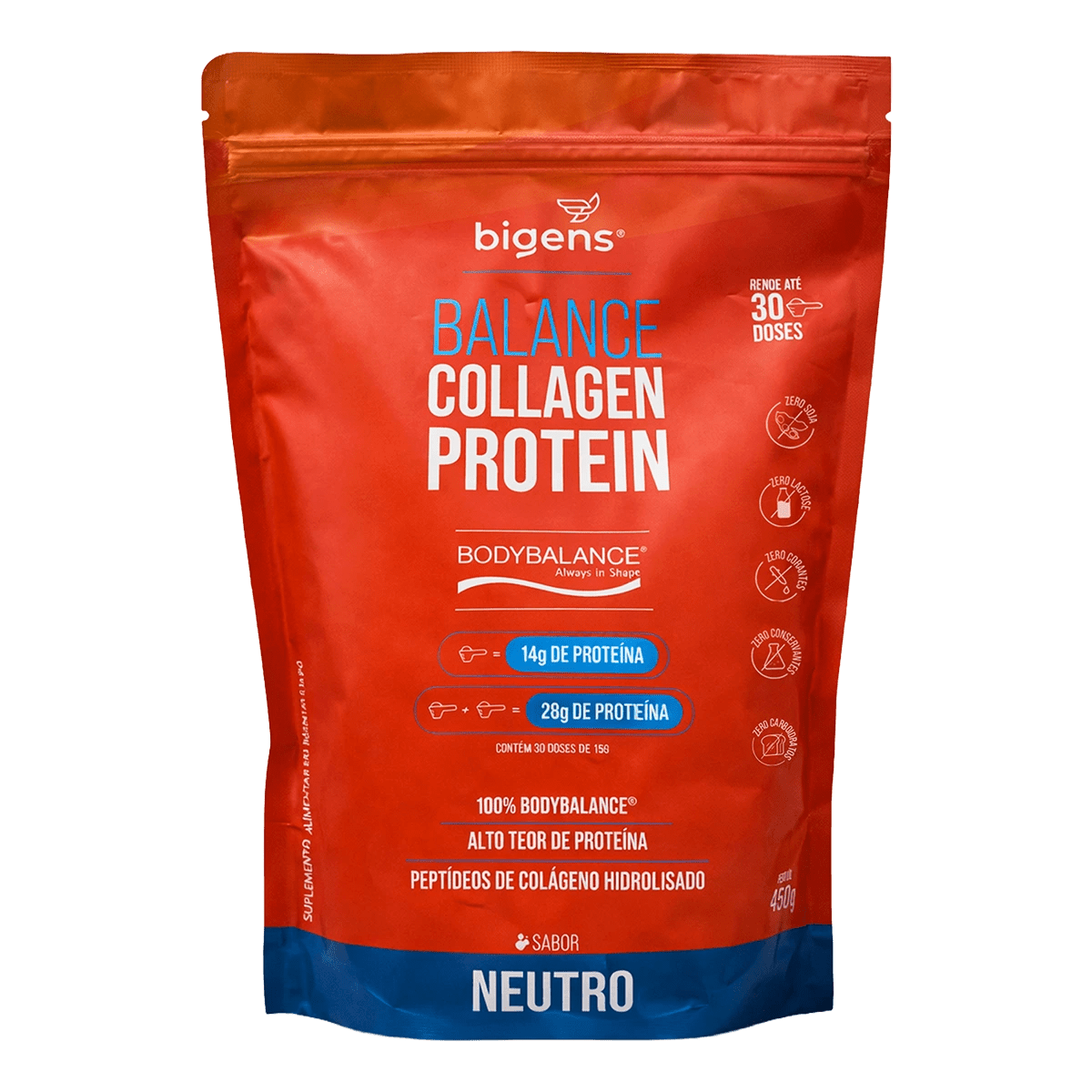 Balance Collagen Protein Neutro | BodyBalance® Peptídeos de Colágeno Hidrolisado 450g - Bigens