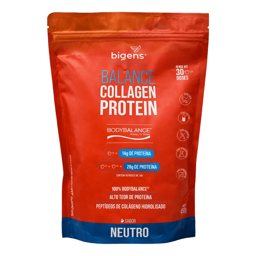 Balance Collagen Protein Neutro | BodyBalance® Peptídeos de Colágeno Hidrolisado 450g - Bigens