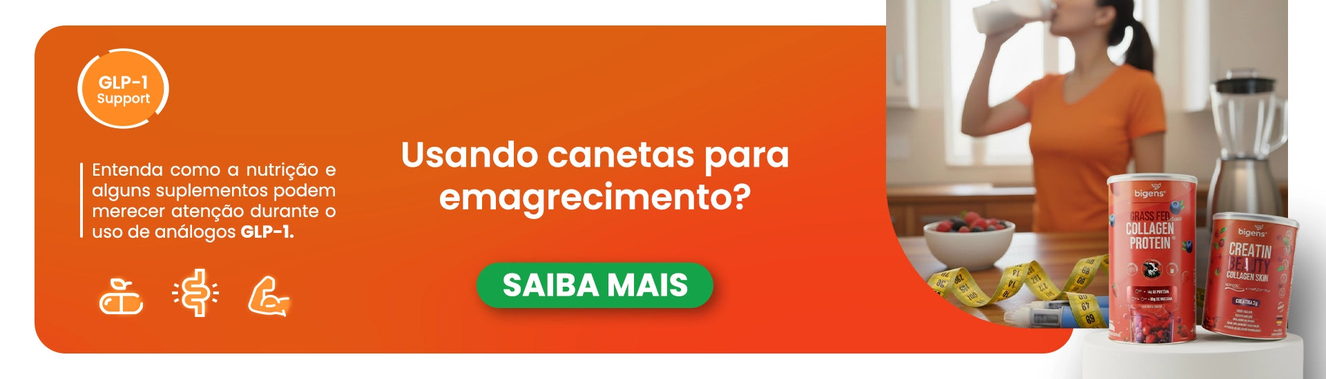 Entenda como a nutrição e alguns suplementos podem merecer atenção durante o uso de análogos de GLP-1.
