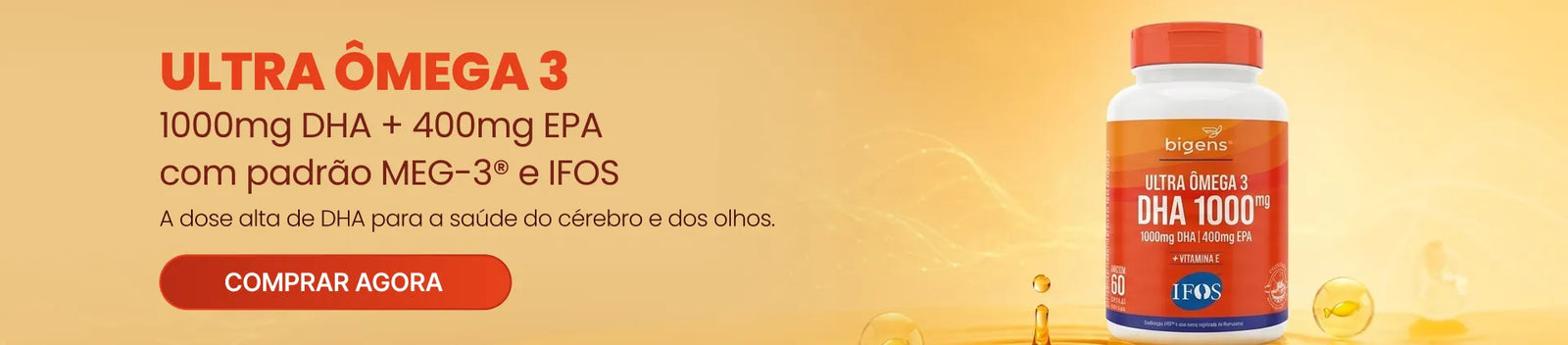 Ultra Ômega 3 | EPA 400mg DHA 1000mg 60 Cápsulas