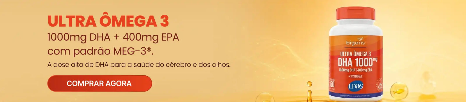 Ultra Ômega 3 | EPA 400mg DHA 1000mg 60 Cápsulas