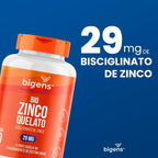 Bio Zinco Quelato | 29mg Bisglicinato de Zinco 60 Cápsulas - Bigens