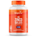 Bio Zinco Quelato | 29mg Bisglicinato de Zinco 60 Cápsulas - Bigens