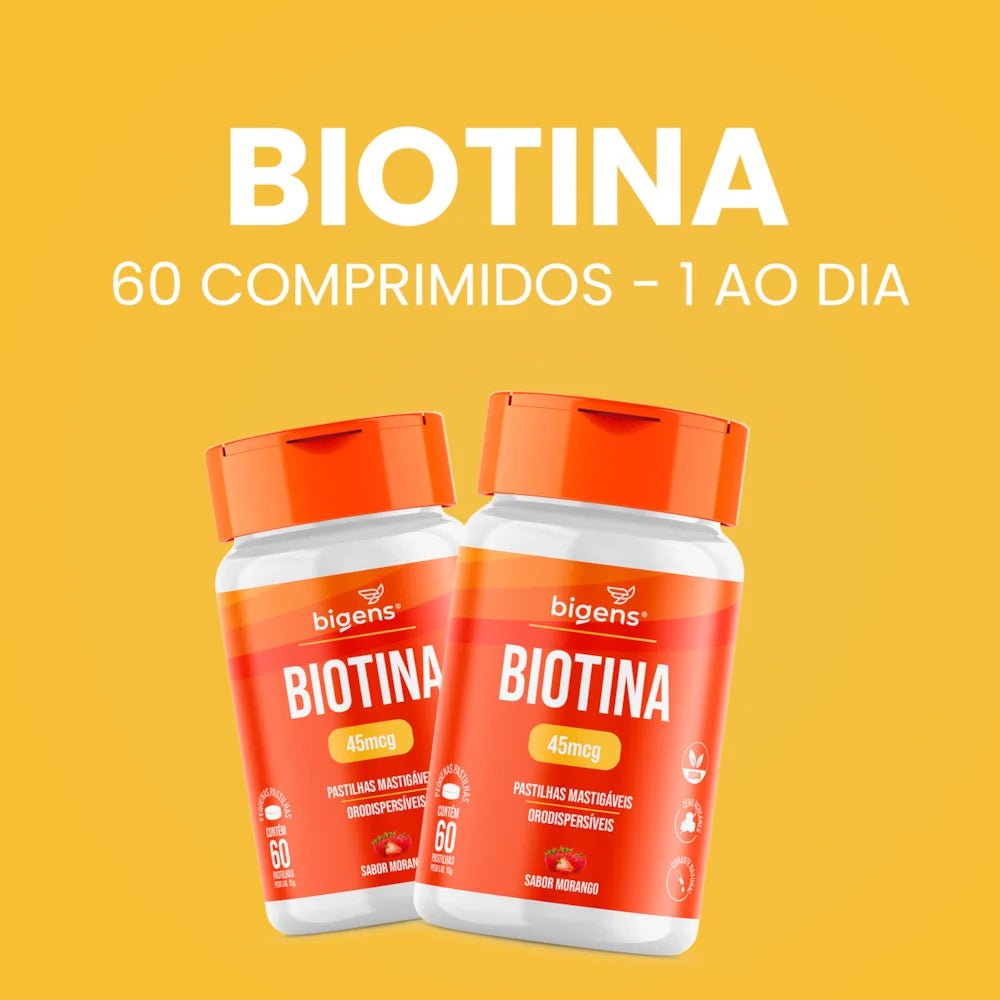 Biotina 60 | 45mcg 60 Pastilhas Mastigáveis - Bigens