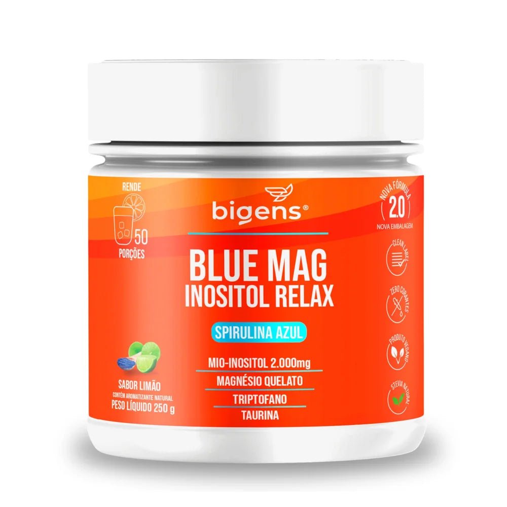 Blue Mag Inositol Relax | Triptofano + Taurina 150g ou 250g - Bigens