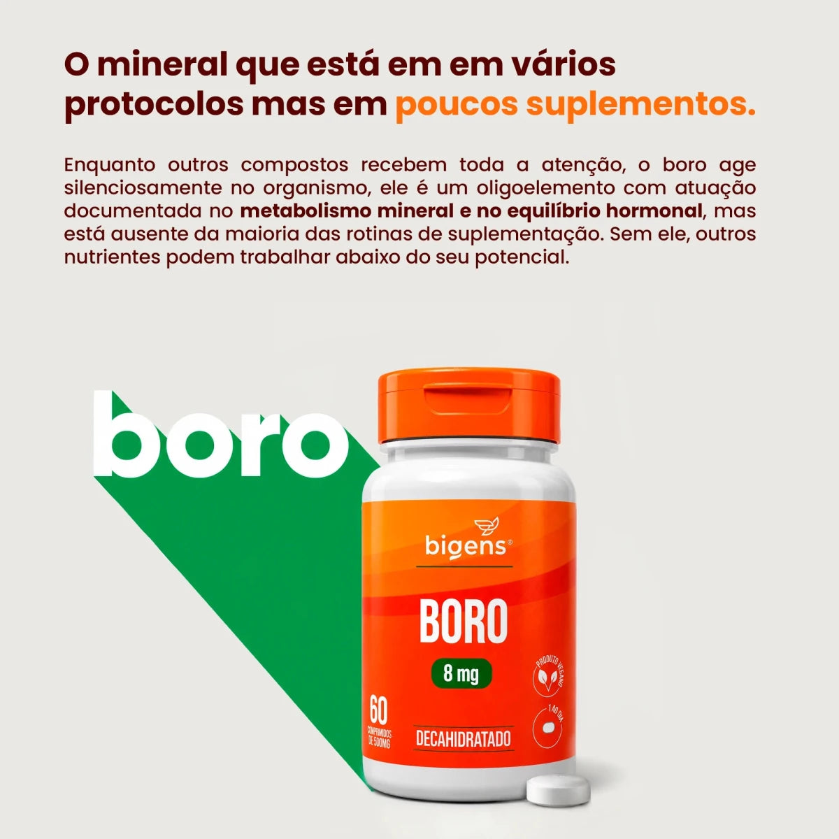 Boro | Boro Decahidratado 8mg 60 Comprimidos - Bigens