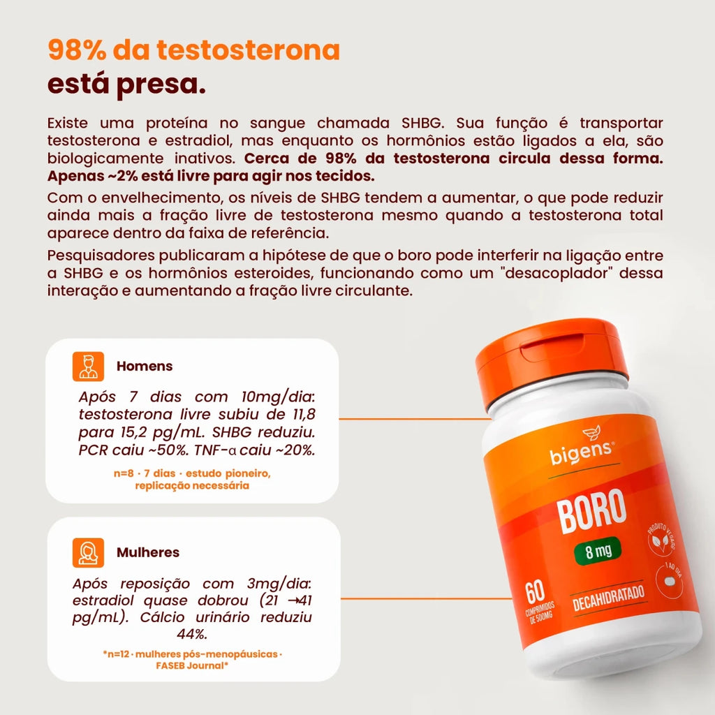 Boro | Boro Decahidratado 8mg 60 Comprimidos - Bigens