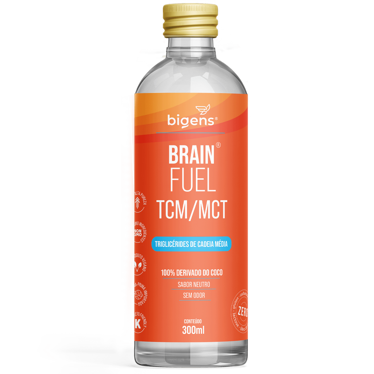 Brain Fuel TCM | 100% Óleo de Coco 300ml - Bigens