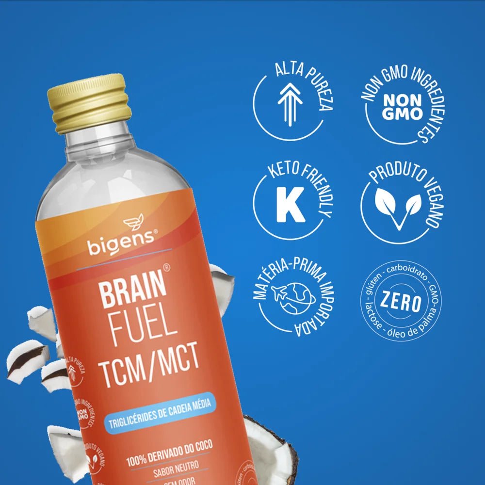 Brain Fuel TCM 100% Óleo de Coco 300ml - Bigens